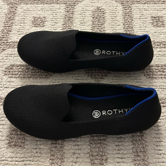 Rothy's Loafers Kids 13K Slip On Girls Youth Shoes Round Toe Black Casual Flats - Picture 2 of 8